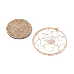 Natural Cultured Freshwater Pearl Pendants&nbsp;PALLOY-JF02653-03