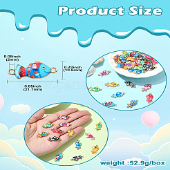 45Pcs 9 Colors Alloy Enamel Connector Charms&nbsp;FIND-CJ0002-85