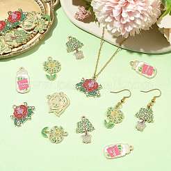 20Pcs 5 Styles Alloy Enamel Pendants&nbsp;ENAM-FS0004-48