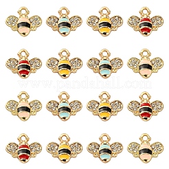 40Pcs 4 Colors Alloy Enamel Pendants&nbsp;ENAM-CJ0002-52