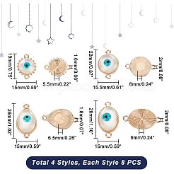 24Pcs 6 Colors Enamel Pendants&nbsp;KK-NB0001-37