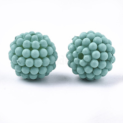 Rubberized Style Acrylic Beads&nbsp;LS-MACR-T022-02B