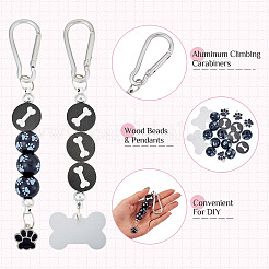 DIY Paw Print Keychain Making Kits&nbsp;DIY-TA0013-74