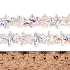 Electroplate Transparent Glass Beads Strands&nbsp;EGLA-Q136-01A-04