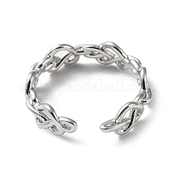 Brass Open Cuff Rings for Women&nbsp;RJEW-G296-01P