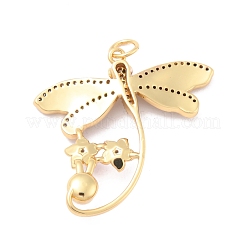 Eco-Friendly Brass Micro Pave Cubic Zirconia with Enamel Pendants&nbsp;KK-K268-29G
