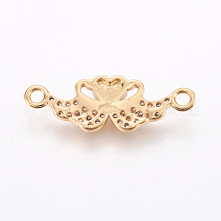 Brass Micro Pave Cubic Zirconia Links&nbsp;KK-L177-65G-A