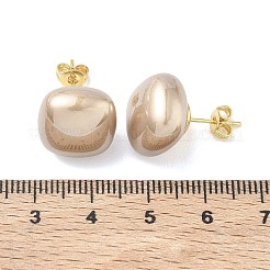 Brass & ABS Plastic Imitation Pearl Stud Earrings for Women&nbsp;PL-CBA760A-03B-G03