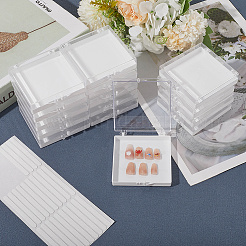 9Pcs Plastic Fake Nail Tips Storage Box&nbsp;CON-SP0001-15B