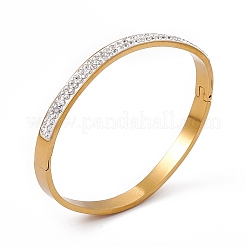 Crystal Rhinestone Hinged Bangle&nbsp;BJEW-F439-02G