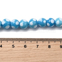 Handmade Lampwork Beads&nbsp;LAMP-D002-8mm-01G
