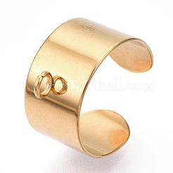 304 Stainless Steel Open Cuff Finger Ring Components&nbsp;STAS-WH0047-68G