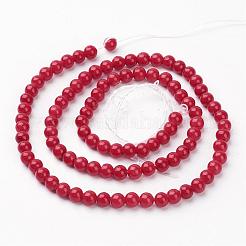 Natural Mashan Jade Round Beads Strands&nbsp;G-D263-4mm-XS31