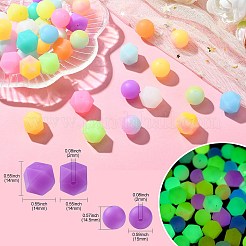 Luminous 56pcs 28 Color Round Food Grade Silicone Beads&nbsp;SIL-CJ0001-31