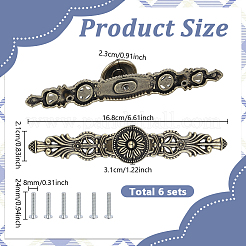 Flower Zinc Alloy Drawer Handle&nbsp;FIND-WH0366-397AB-03