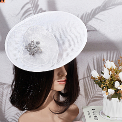 Linen Mini Hat Fascinator Base&nbsp;AJEW-WH0561-32B