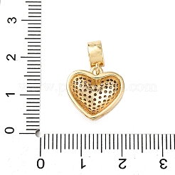 Brass Micro Pave Cubic Zirconia European Dangle Charms&nbsp;KK-K408-55G