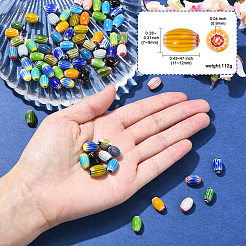 90Pcs 15 Colors Handmade Millefiori Lampwork Beads&nbsp;LAMP-CJ0002-31