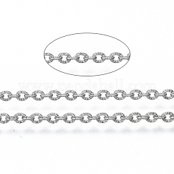 Non-Tarnish 3.28 Feet 304 Stainless Steel Chains&nbsp;X-CHS-S001-12A-P
