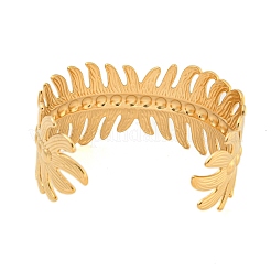 Ion Plating(IP) 304 Stainless Steel Open Cuff Bangles&nbsp;BJEW-S151-03G