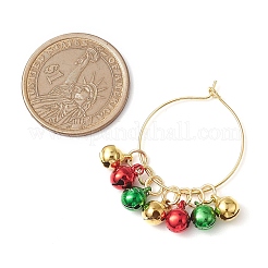 Christmas Brass Bell Wine Glass Charms&nbsp;AJEW-JO00257