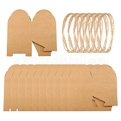 10Pcs Square Kraft Paper Gift Boxes&nbsp;CON-TA0001-13
