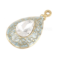 304 Stainless Steel Enamel & Clear Cubic Zirconia Pendants&nbsp;STAS-G392-02G-02