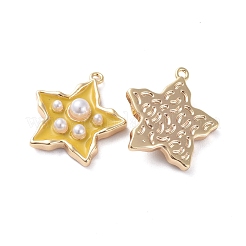 Brass Enamel Pendants&nbsp;LS-KK-I661-03G-C