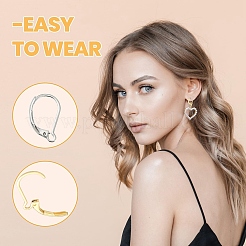 60Pcs 2 Colors 304 Stainless Steel Leverback Earring Findings&nbsp;STAS-YW0002-69