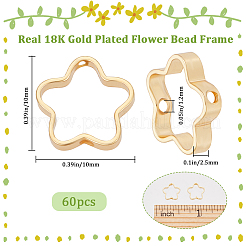 60Pcs Rack Plating Alloy Bead Frames&nbsp;FIND-BBC0002-34