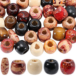 70Pcs 4 Styles Natural Wood Beads&nbsp;WOOD-PA0001-25
