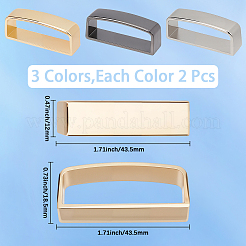 6Pcs 3 Colors Alloy Loop Keepers&nbsp;FIND-GF0009-14