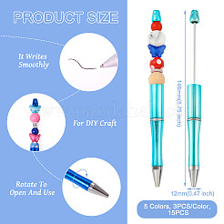 15Pcs 5 Colors Plastic Ball-Point Pen&nbsp;FIND-BT0001-29