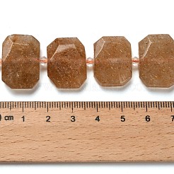 Natural Gold Strawberry Quartz Beads Strands&nbsp;G-H078-B15-01