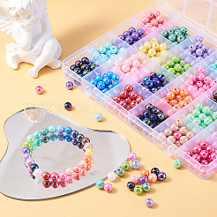 600Pcs 24 Colors Opaque Acrylic Beads&nbsp;MACR-CJ0001-16