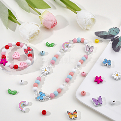 DIY Butterfly and Flower Bracelets Making Kit&nbsp;DIY-SC0033-01