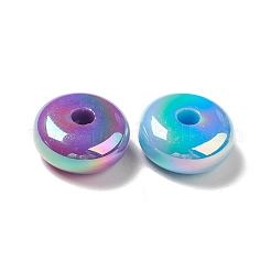 UV Plating Opaque Rainbow Iridescent Acrylic Beads&nbsp;X-PACR-D069-03