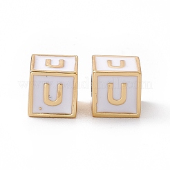 Rack Plating Brass Enamel Beads&nbsp;KK-B060-04G-04U