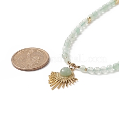 Natural Green Aventurine Beaded Necklaces&nbsp;NJEW-JN04226-01