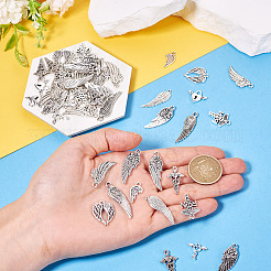 100Pcs 10 Styles Tibetan Style Alloy Pendants&nbsp;TIBEP-TA0001-43