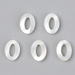 Natural White Shell Mother of Pearl Shell Charms&nbsp;SSHEL-R048-004-M