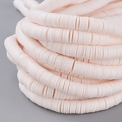Flat Round Handmade Polymer Clay Beads&nbsp;LS-CLAY-R067-8.0mm-16