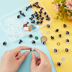 40 Sets 10 Colors Snowflake Resin Craft Safety Eyes&nbsp;DIY-PH0013-70