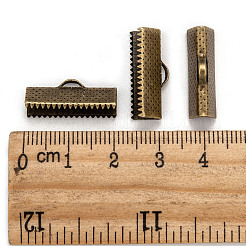Iron Ribbon Crimp Ends&nbsp;X-IFIN-S008-AB-NF