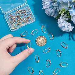 40Pcs 2 Colors Brass Earring Hooks&nbsp;KK-ME0002-46