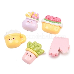 Opaque Resin Cabochons&nbsp;RESI-L051-02
