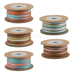 5 Rolls 5 Colors Segment Dyed Macrame Cotton Cord&nbsp;OCOR-TA0004-05B