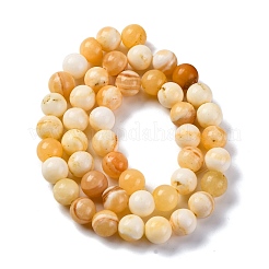 Natural Yellow Jade Beads Strands&nbsp;X-G-F591-17-8MM