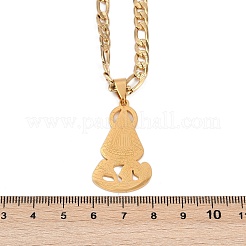 Virgin 201 Stainless Steel Pendant Necklaces for Men Women&nbsp;NJEW-K283-18G