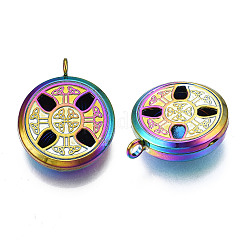 Rack Plating Alloy Diffuser Locket Pendants&nbsp;PALLOY-S119-110